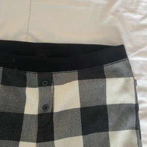 Checker jogger pajama pants for women